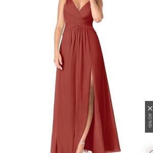 Elegant Rust Evening Gown
